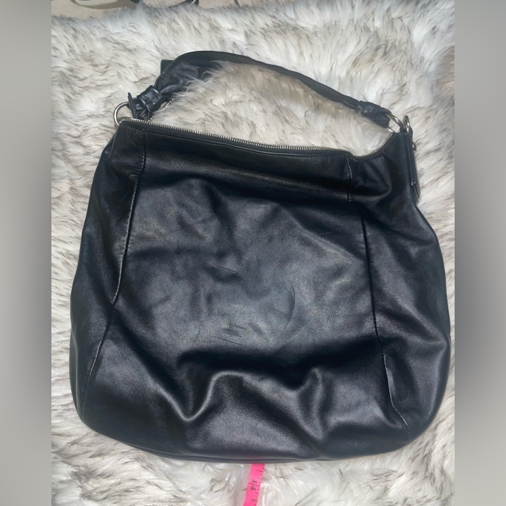 Vintage Coach🖤Black hobo bag slouch purse work bag travel bag - Picture 12 of 14
